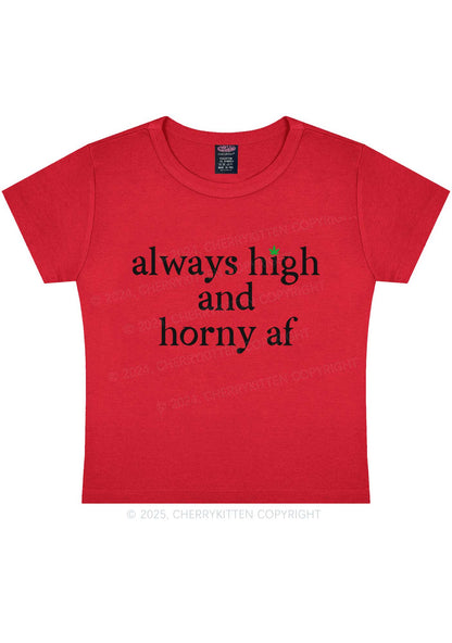 Always High Y2K Baby Tee Cherrykitten