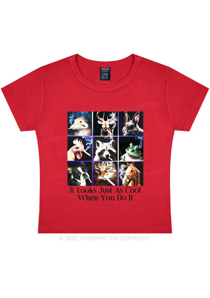 It Looks Just As Cool Y2K Baby Tee Cherrykitten