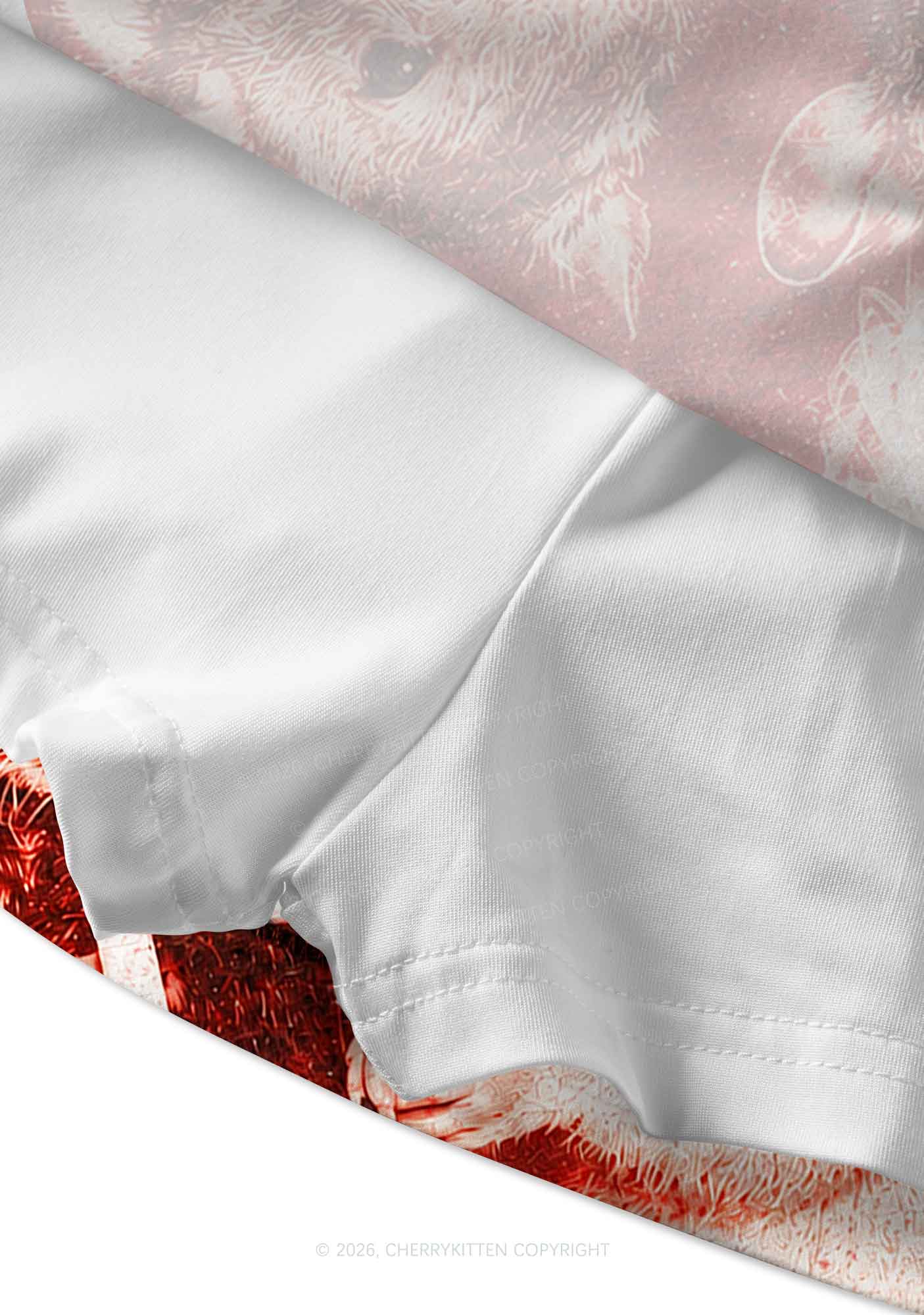 Halloween Blood Smoking Ratz Y2K Print Mini Skirt Cherrykitten