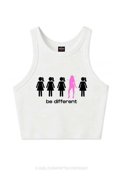 Be Different Girl Y2K Crop Tank Top Cherrykitten