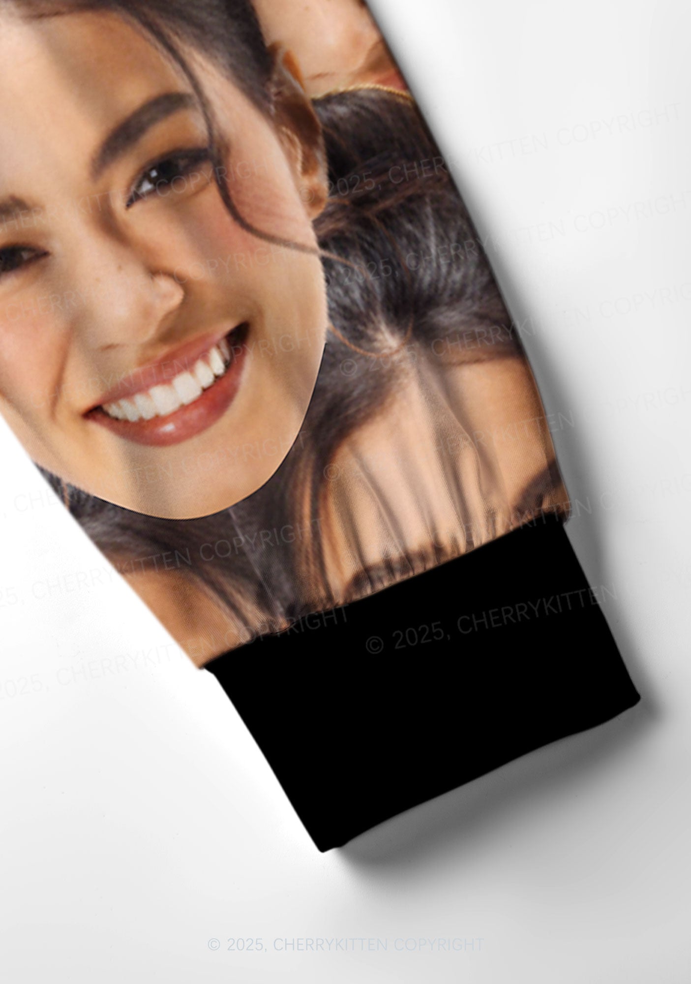 Custom Portrait Valentine's Day Y2K Print Long Sleeve Pajama Set Cherrykitten