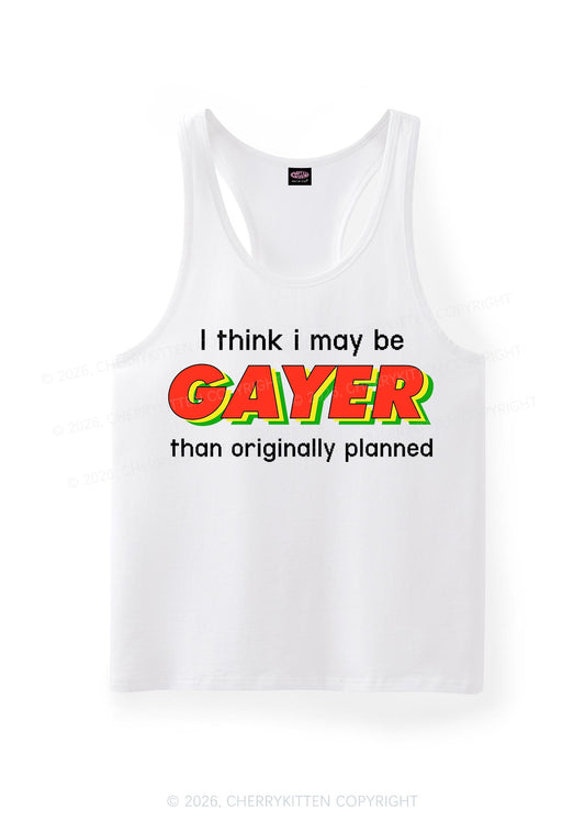I May Be Gayer Pride Y2K Men Racerback Tank Top Cherrykitten