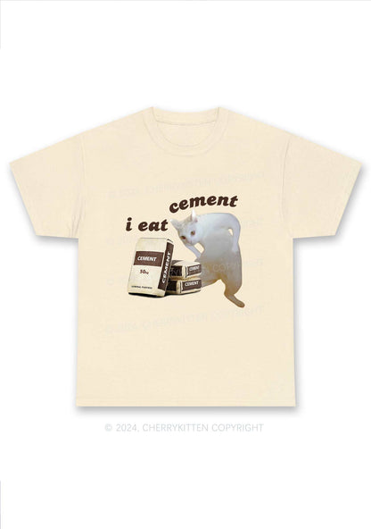 I Eat Cement Y2K Chunky Shirt Cherrykitten