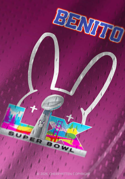 Purple Bunny Head Y2K Sport Jersey Tank Cherrykitten
