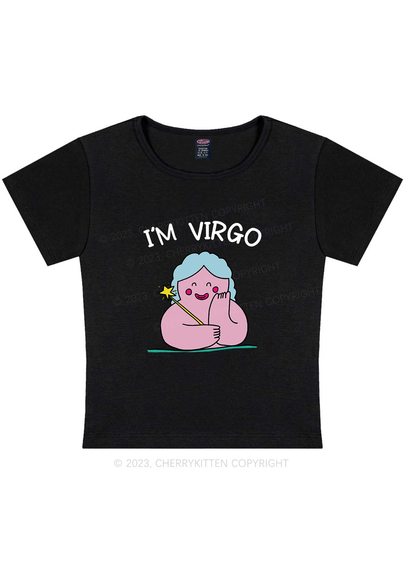 Curvy I'm Virgo Y2K Baby Tee Cherrykitten