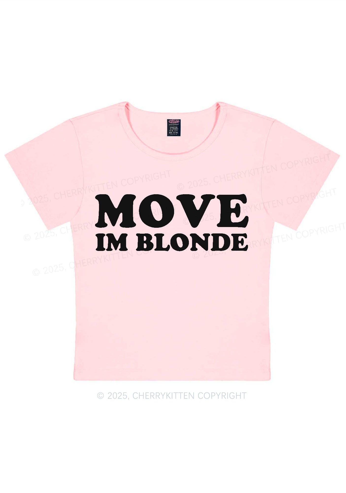 Move Im Blonde Y2K Baby Tee Cherrykitten