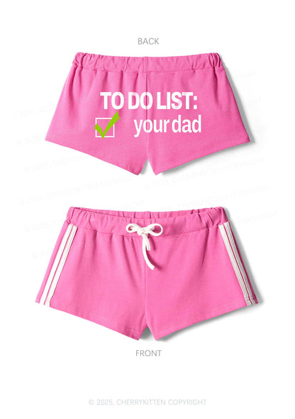 To Do List Your Dad Y2K Drawstring Mini Shorts Cherrykitten