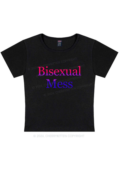 Bisexual Mess Y2K Baby Tee Cherrykitten