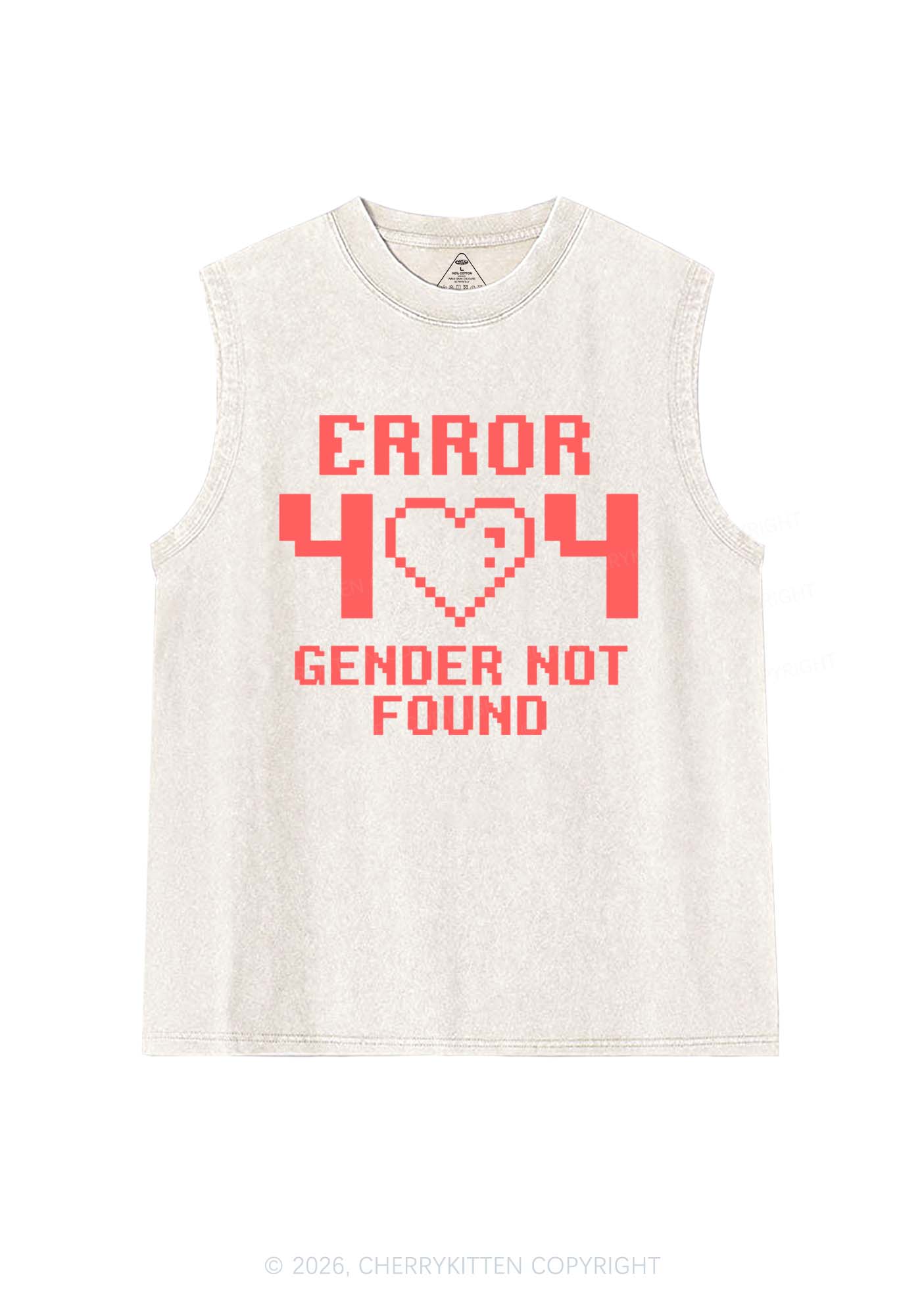 Gender Not Found Pride Y2K Washed Muscle Tank Cherrykitten