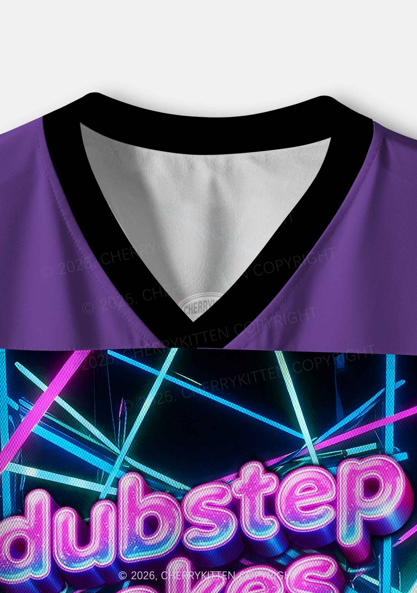 Dubstep Makes My Puxxy Wet Y2K Crop Sport Jersey Shirts Cherrykitten