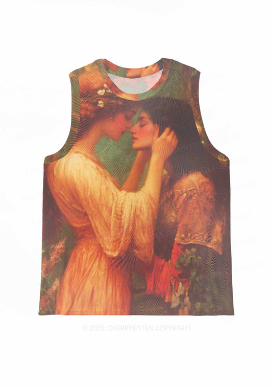 The Lesbians Pride Y2K Mesh Muscle Tank Cherrykitten