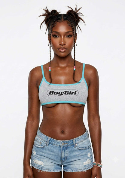 Boy Or Girl Pride Y2K Super Crop Cami Cherrykitten