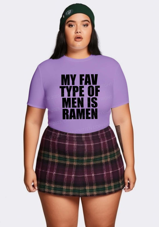 Curvy My Fav Men Type Y2K Baby Tee Cherrykitten