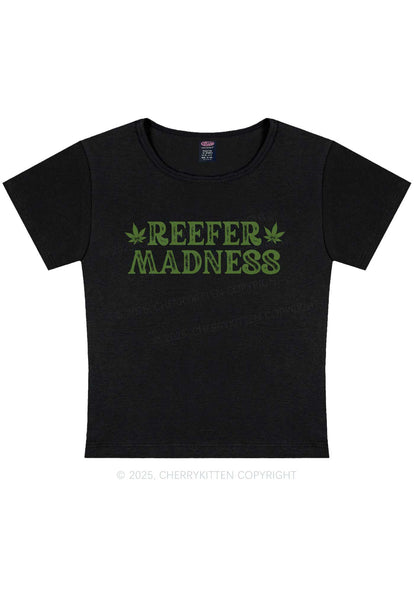Green Madness Y2K Baby Tee Cherrykitten