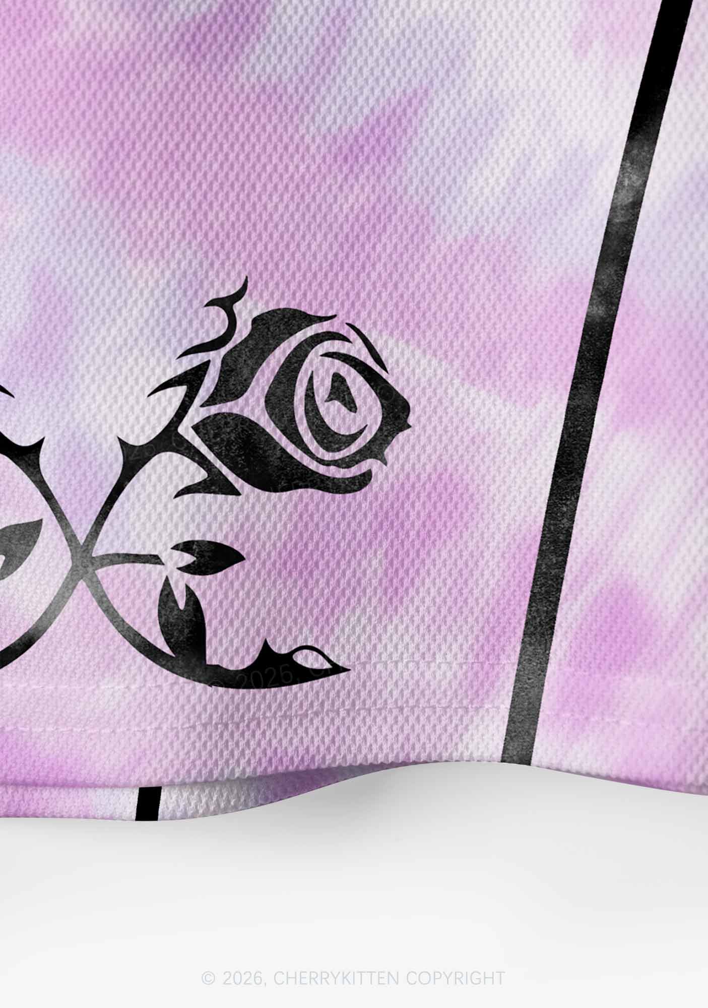 Mean Femme Pink Tie Dye Pride Y2K Crop Sport Jersey Shirts Cherrykitten