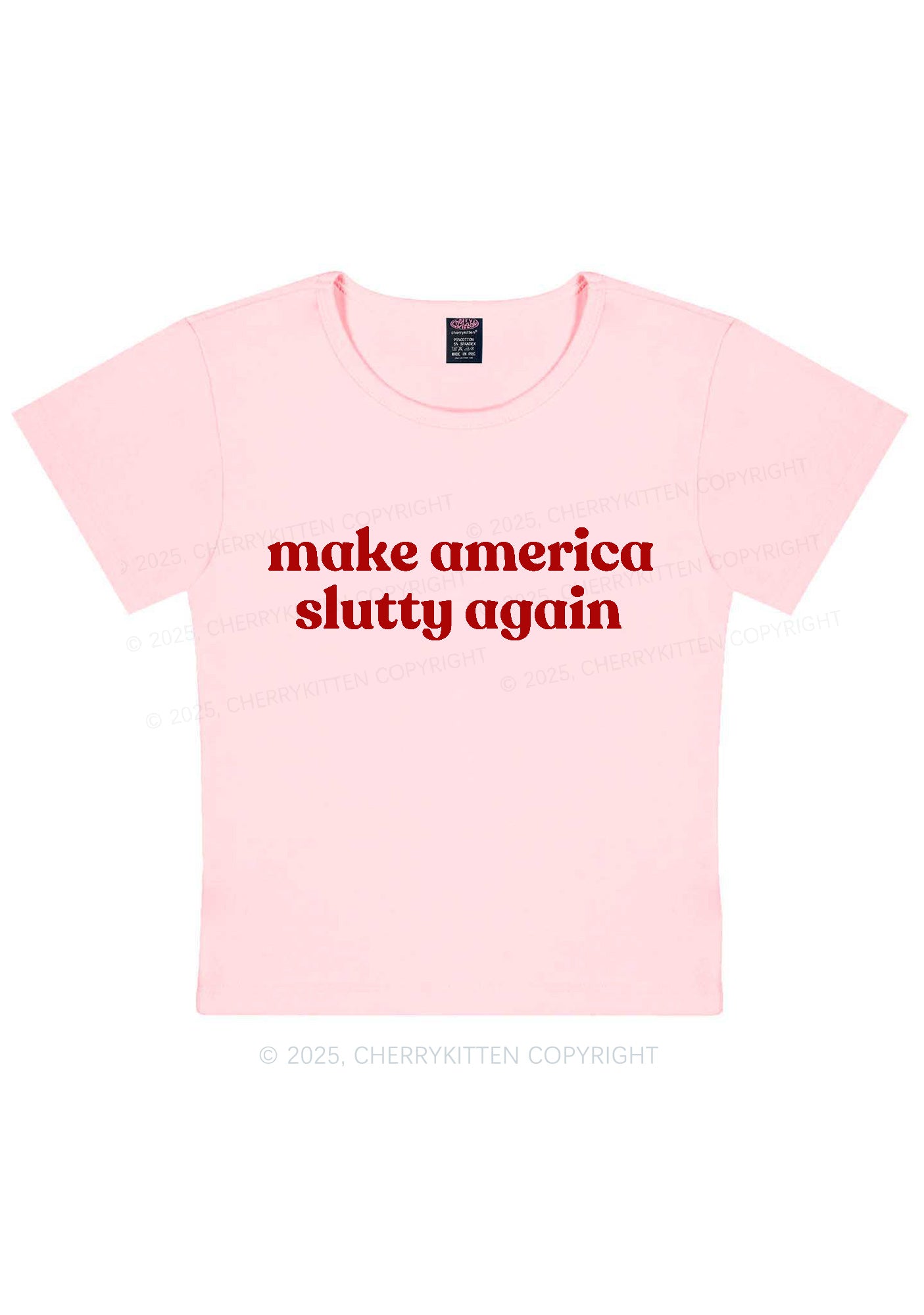 Make America Slxtty Again Y2K Baby Tee Cherrykitten