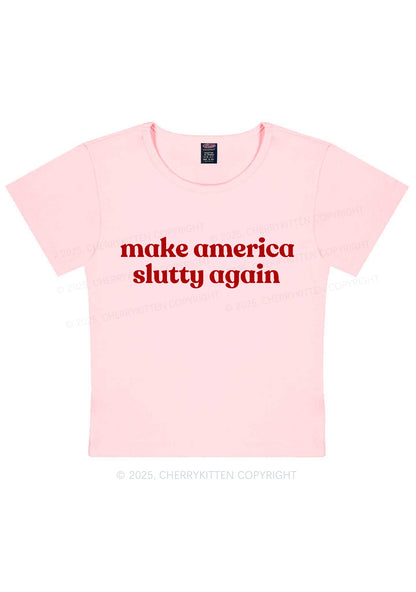 Make America Slxtty Again Y2K Baby Tee Cherrykitten