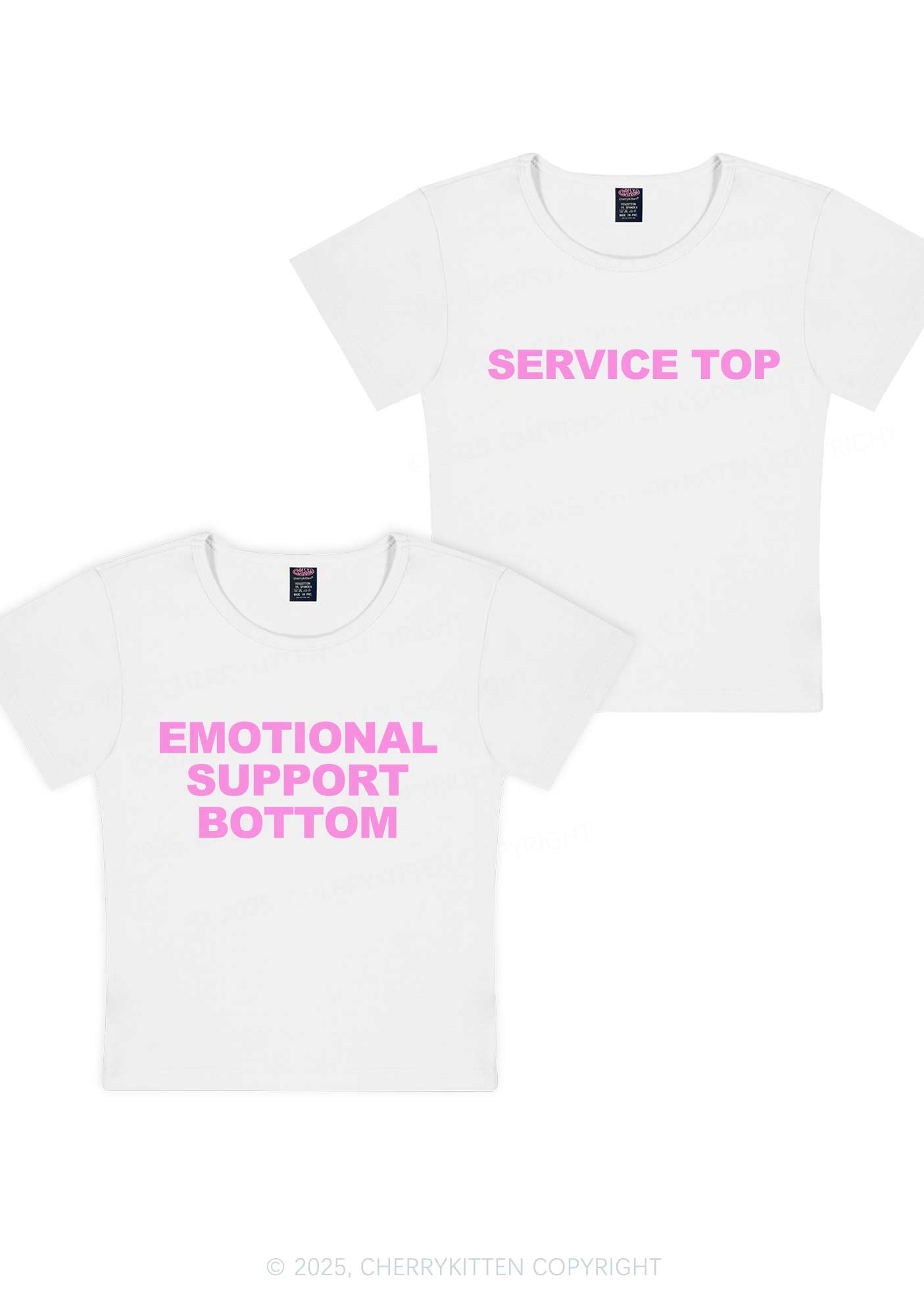 Service Top Y2K Valentine's Day Baby Tee Cherrykitten