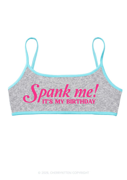Spank Me Its My Birthday Y2K Super Crop Cami Cherrykitten