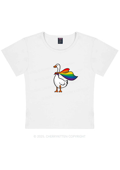 Pride Goose Y2K Baby Tee Cherrykitten