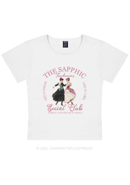 The Sapphic Pride Y2K Baby Tee Cherrykitten