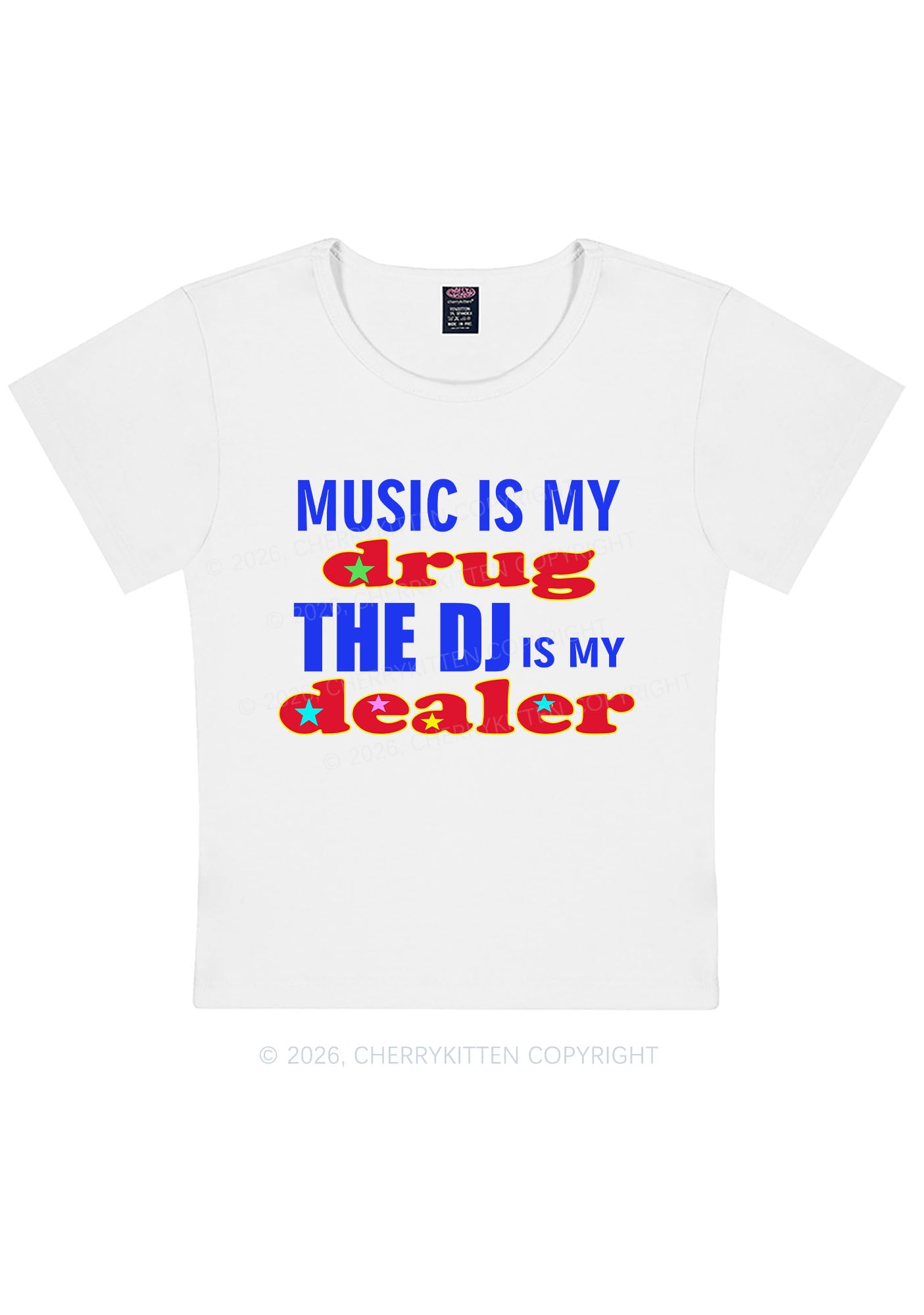 Music Is My Drxg Y2K Baby Tee Cherrykitten