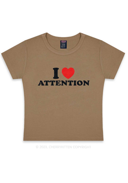 I Love Attention Y2K Baby Tee Cherrykitten