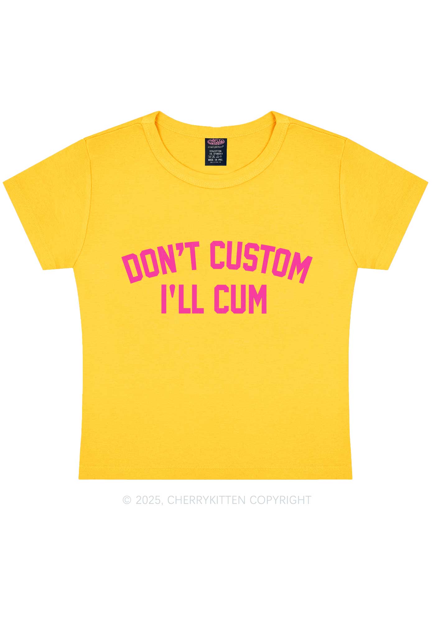 Dont Custom Y2K Baby Tee Cherrykitten