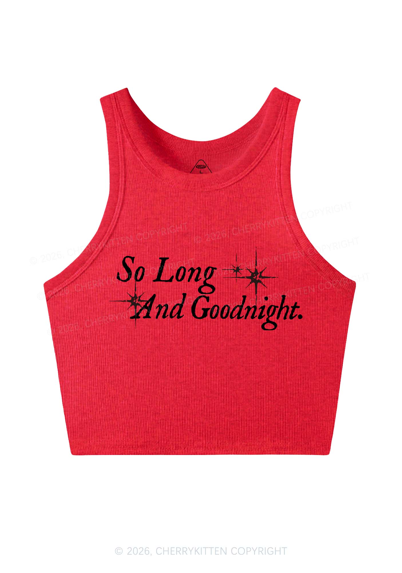So Long And Goodnight Y2K Crop Tank Top Cherrykitten