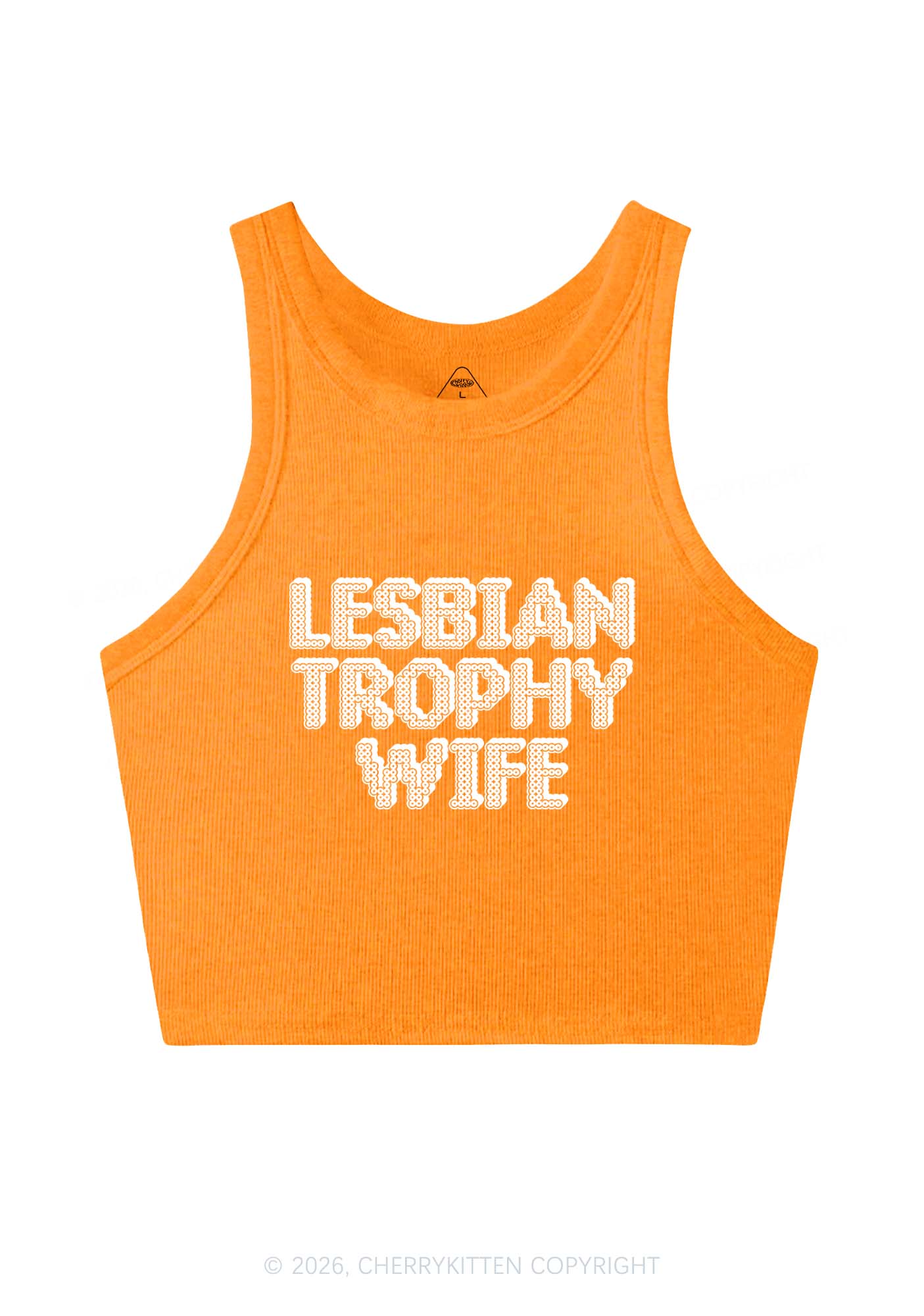 Lesbian Trophy Wife Pride Y2K Crop Tank Top Cherrykitten