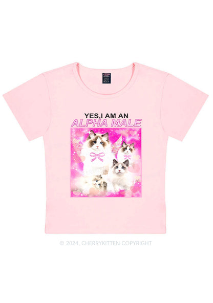 Alpha Male Y2K Baby Tee Cherrykitten