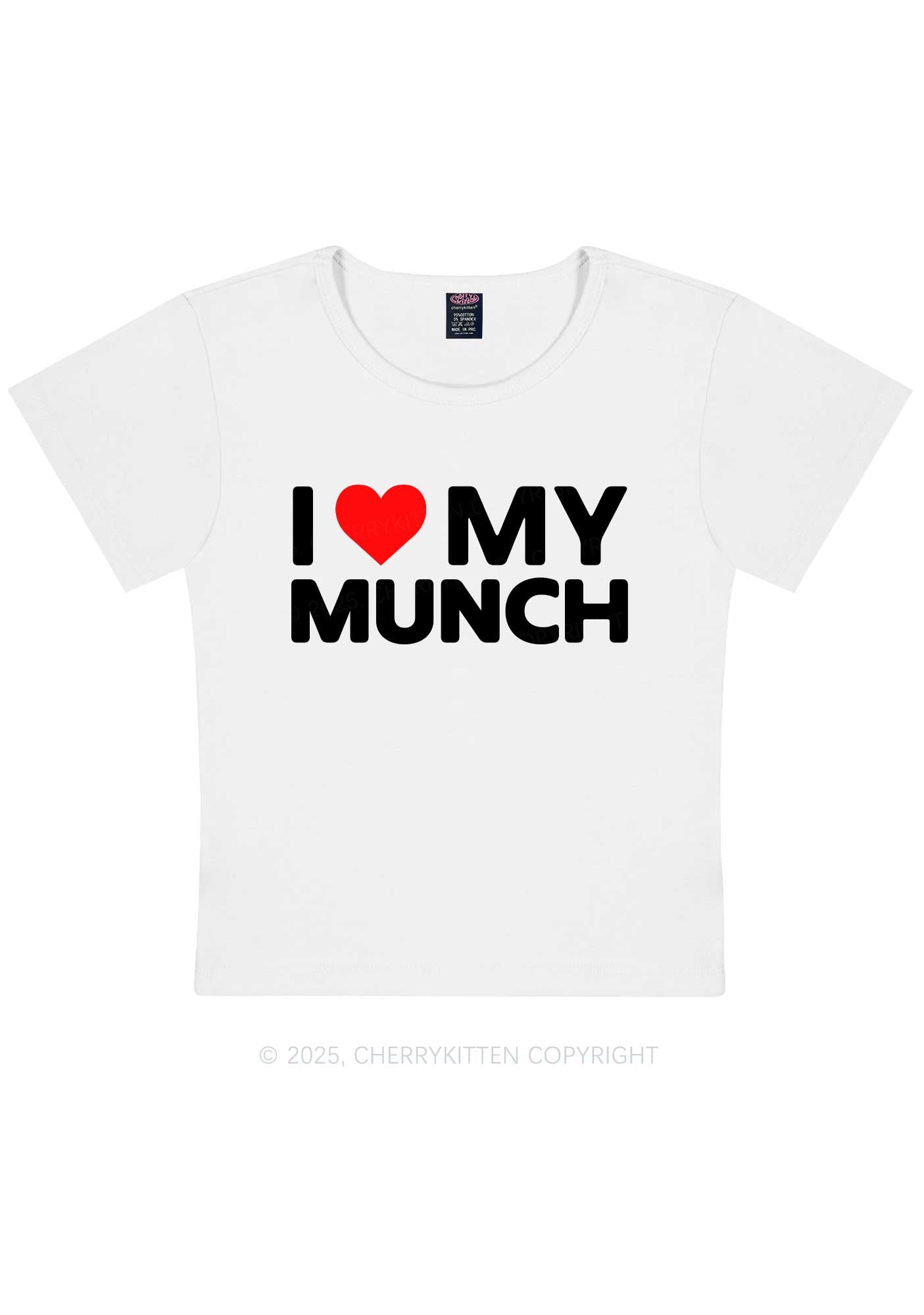 I Love My Munch Y2K Baby Tee Cherrykitten