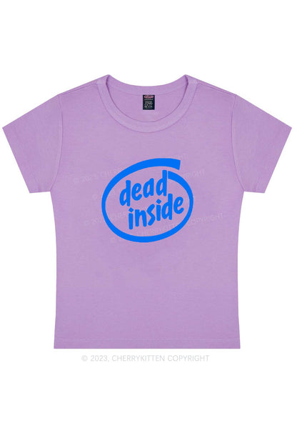 Curvy Dead Inside Y2K Baby Tee Cherrykitten