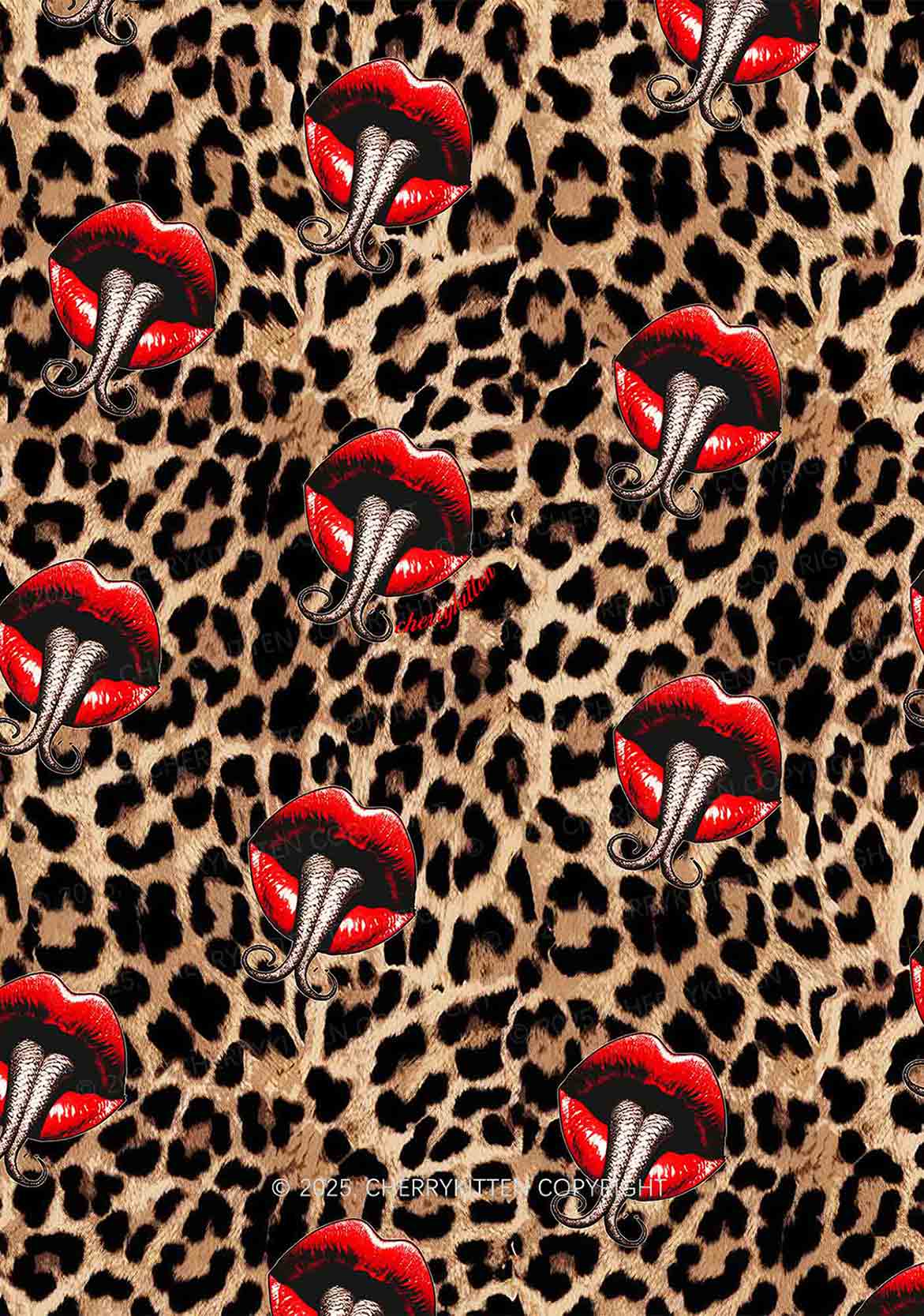 Halloween Leopard Lips Snakes Y2K Print Cami Crop Top Cherrykitten
