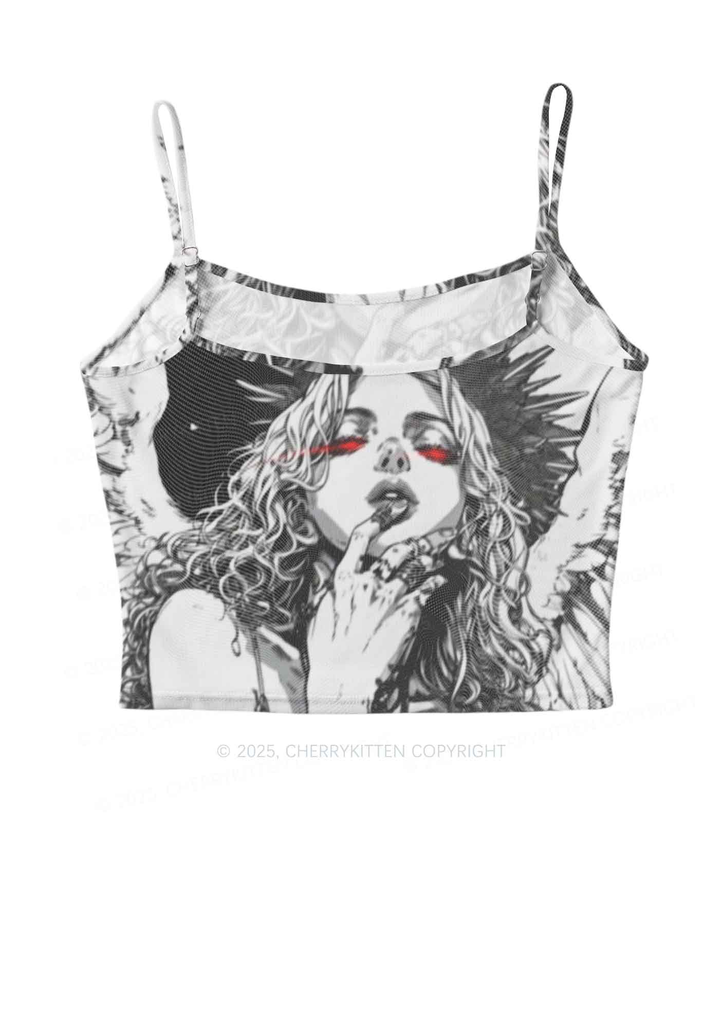 Girls Gaze Y2K Mesh Cami Tank Cherrykitten