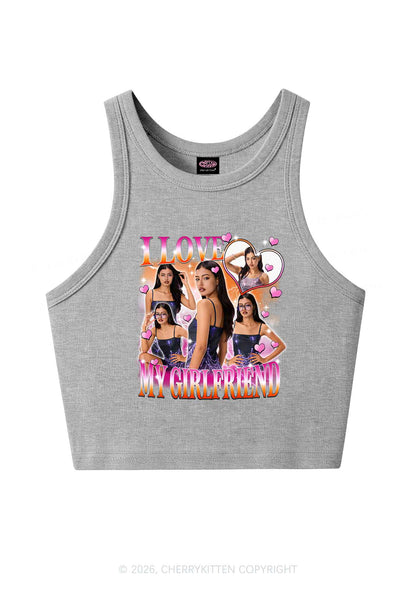 Custom I Love My Lesbian GF Pride Y2K Crop Tank Top Cherrykitten