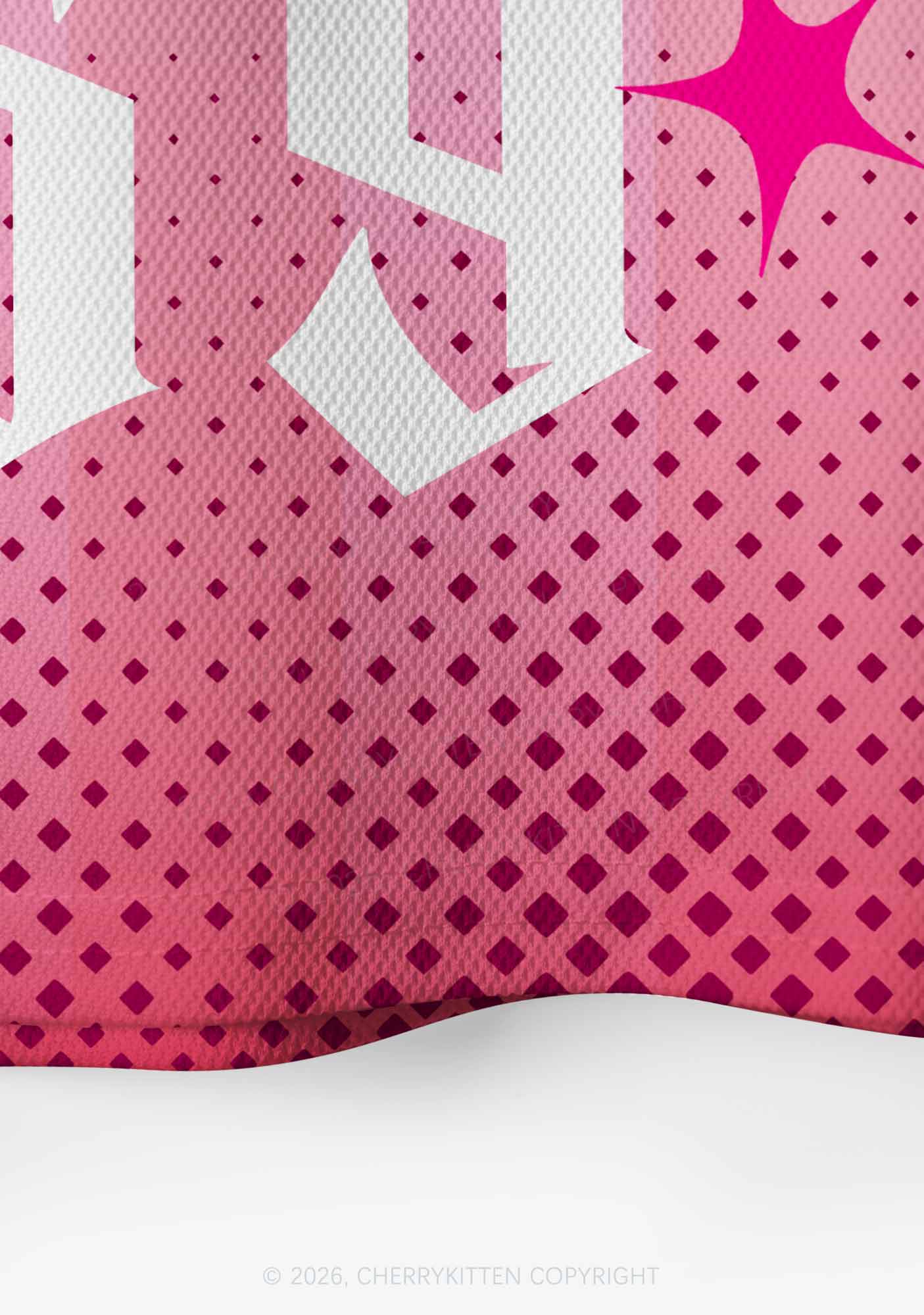 Pink Faggot Heart Pride Y2K Crop Sport Jersey Shirts Cherrykitten