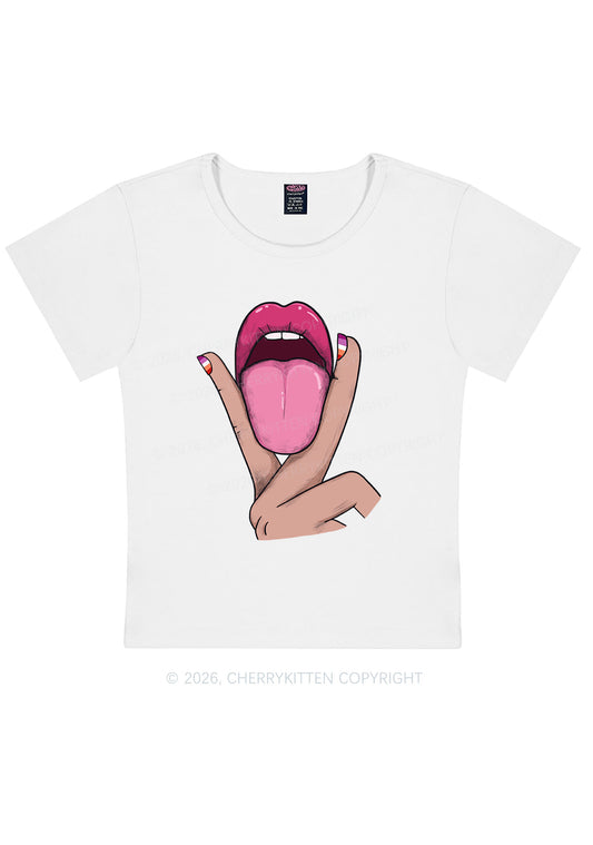 Lesbian Kissing Pride Y2K Baby Tee Cherrykitten