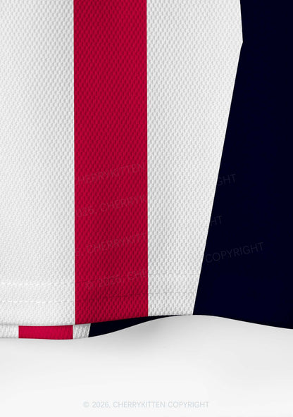 Feral Bisexual Pride Y2K Crop Sport Jersey Shirts Cherrykitten