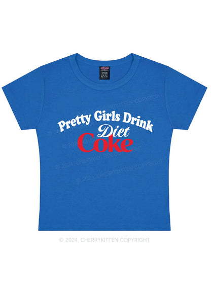 Pretty Girls Drink Diet Coke Y2K Baby Tee Cherrykitten