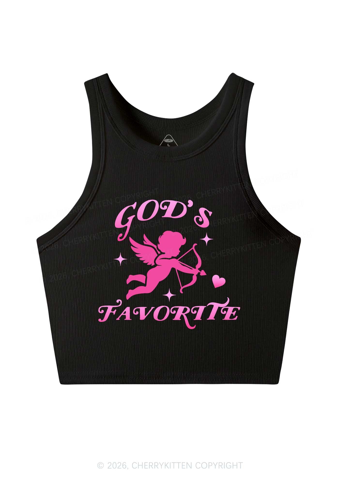 Gods Favorite Cupid Valentine's Day Y2K Crop Tank Top Cherrykitten