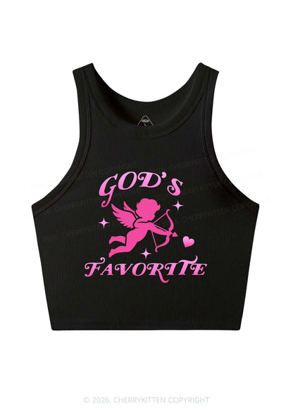 Gods Favorite Cupid Valentine's Day Y2K Crop Tank Top Cherrykitten