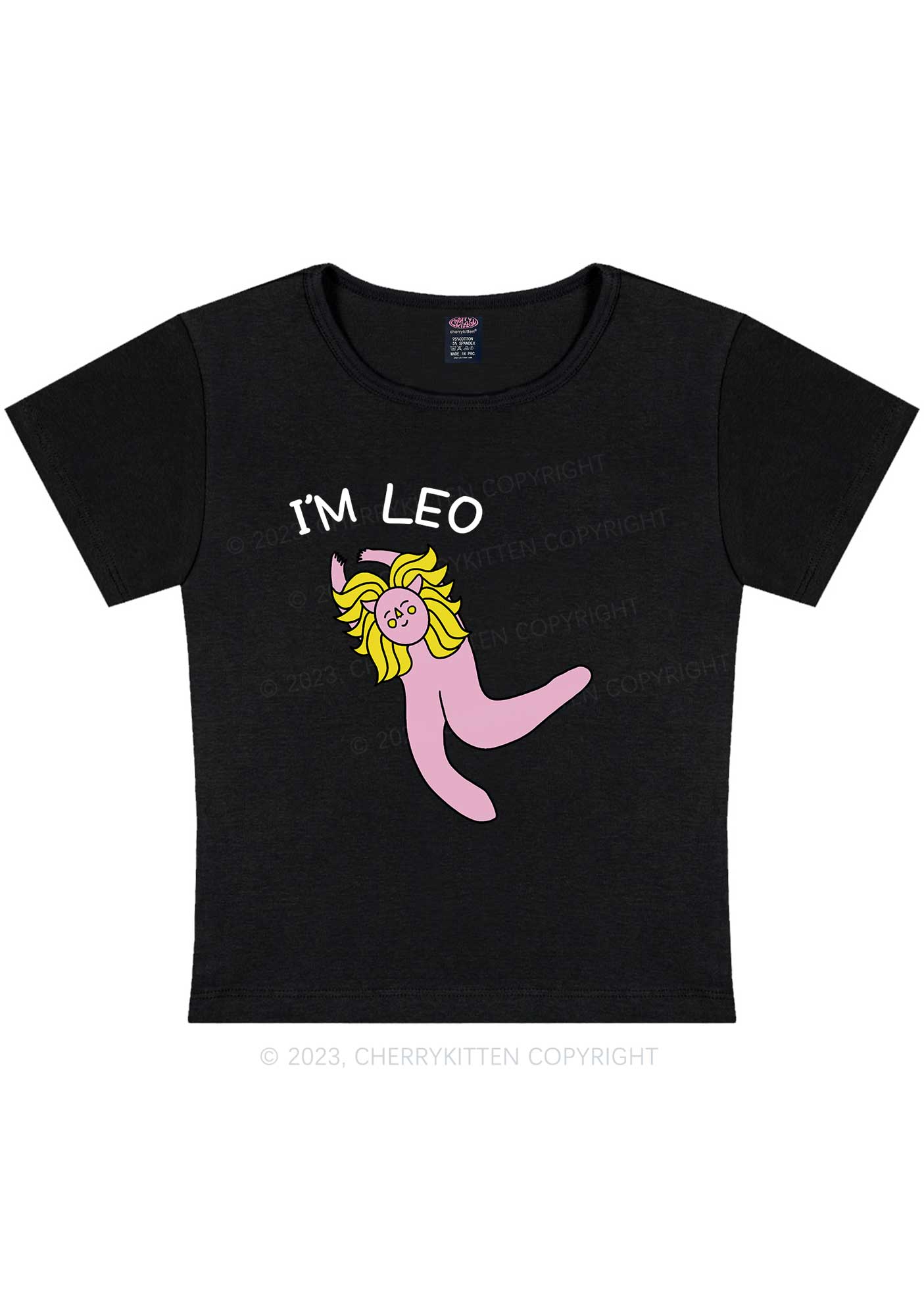 Curvy I'm Leo Y2K Baby Tee Cherrykitten