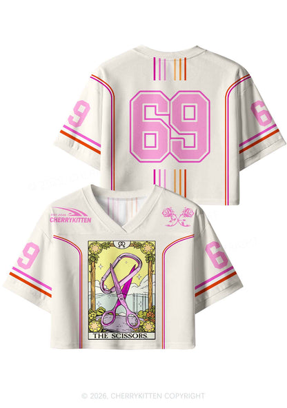 Scissors And Carabiner Pride Y2K Crop Sport Jersey Shirts Cherrykitten
