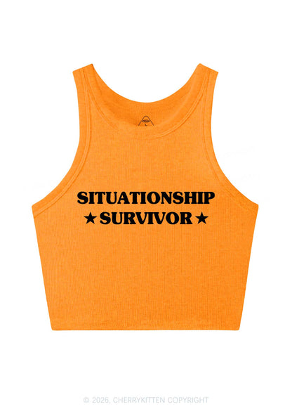 Situationship Survivor Y2K Crop Tank Top Cherrykitten