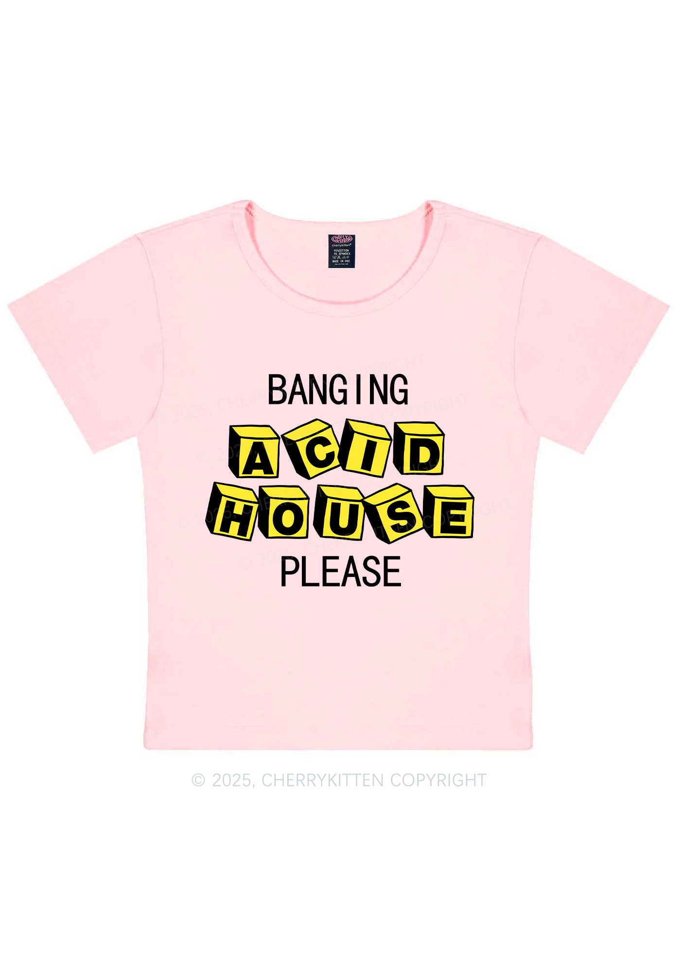 Banging Acid House Y2K Baby Tee Cherrykitten