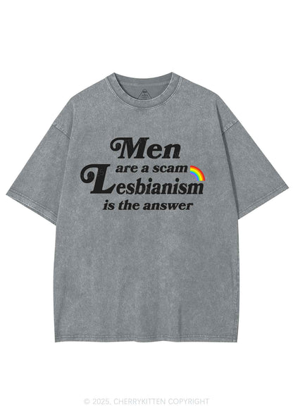 Men Lesbianism Y2K Shirts Washed Tee Cherrykitten