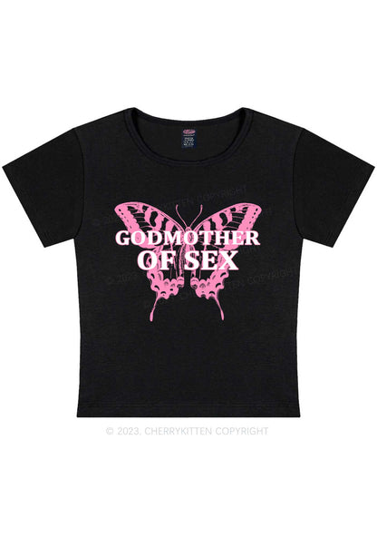 Curvy Godmother Butterfly Y2K Baby Tee Cherrykitten