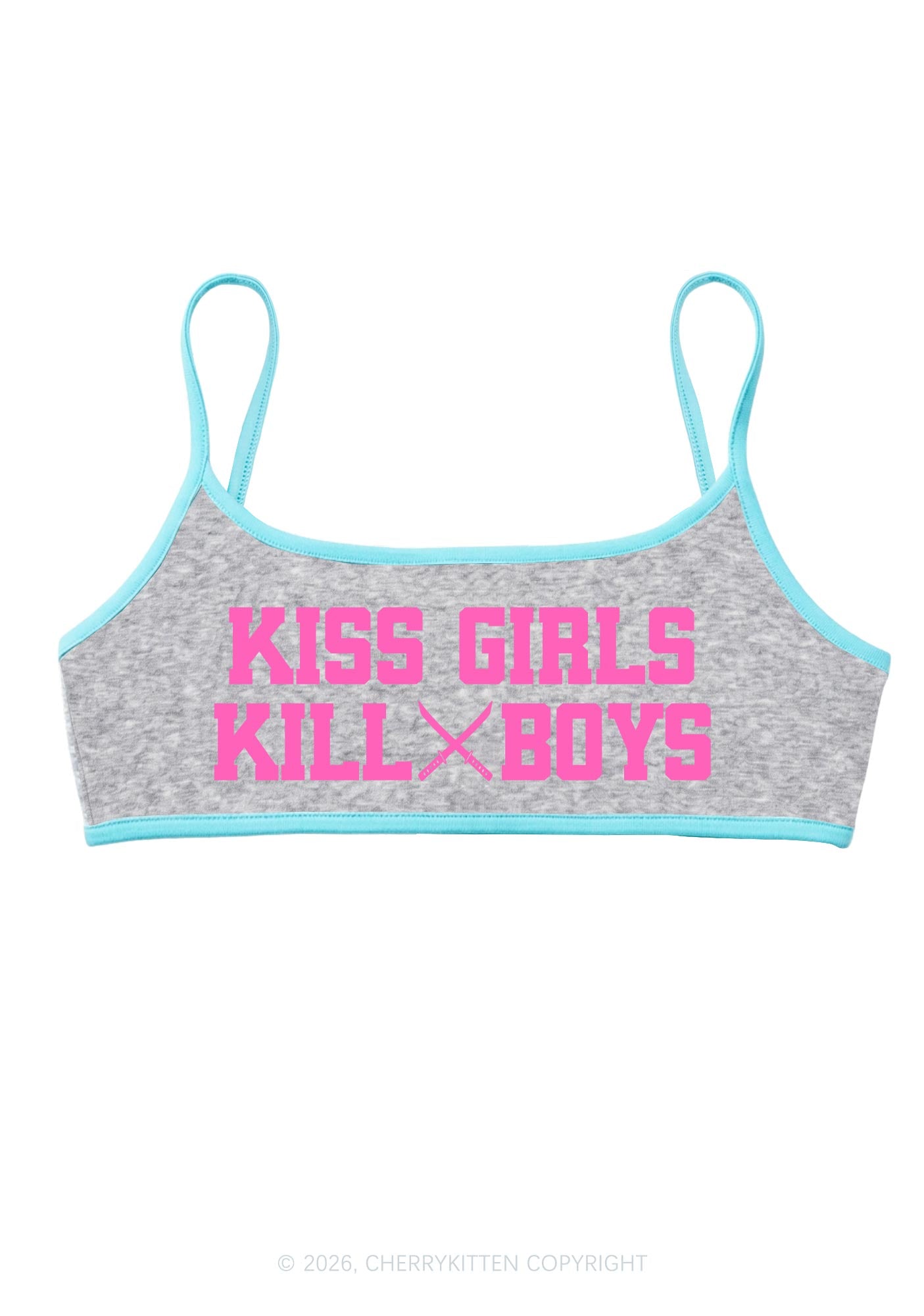 Kiss Girls Kill Boys Pride Y2K Super Crop Cami Cherrykitten