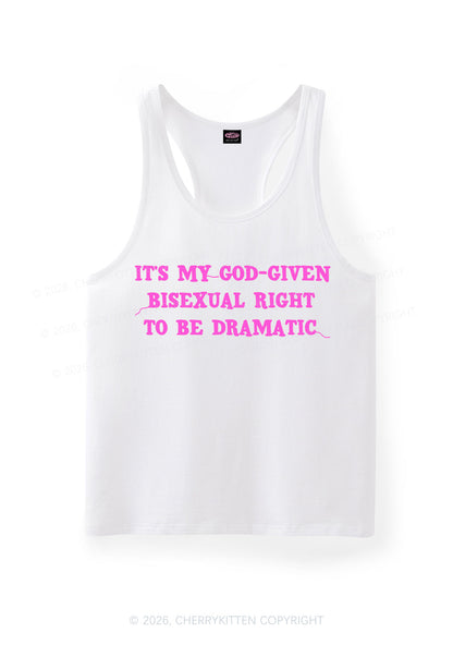 God Given Bisexual Right Pride Y2K Men Racerback Tank Top Cherrykitten